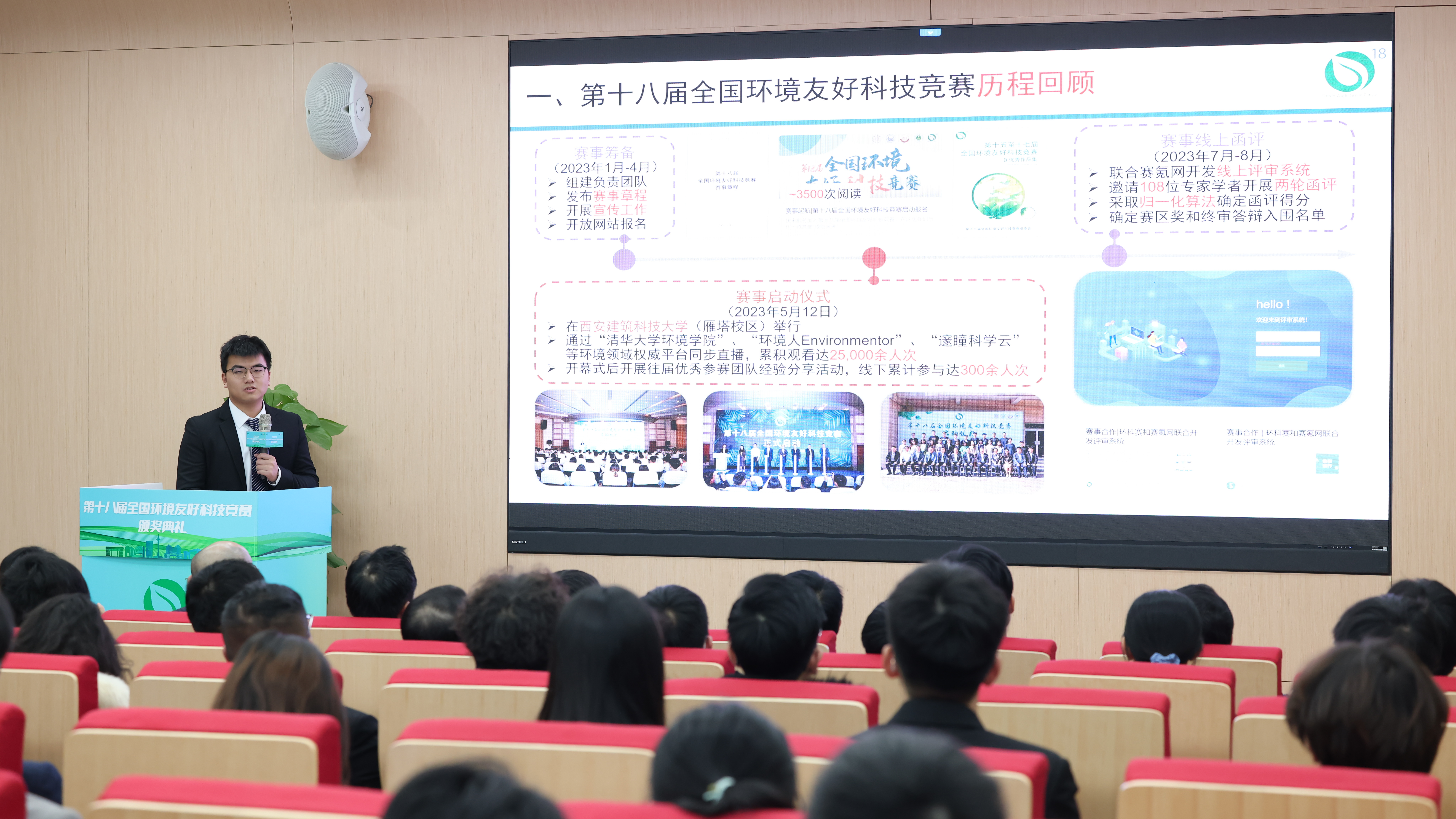 20231223-第十八届全国环境友好科技竞赛颁奖典礼-艺绅-米兰milan官方网站环境学院邓思行同学汇报.JPG