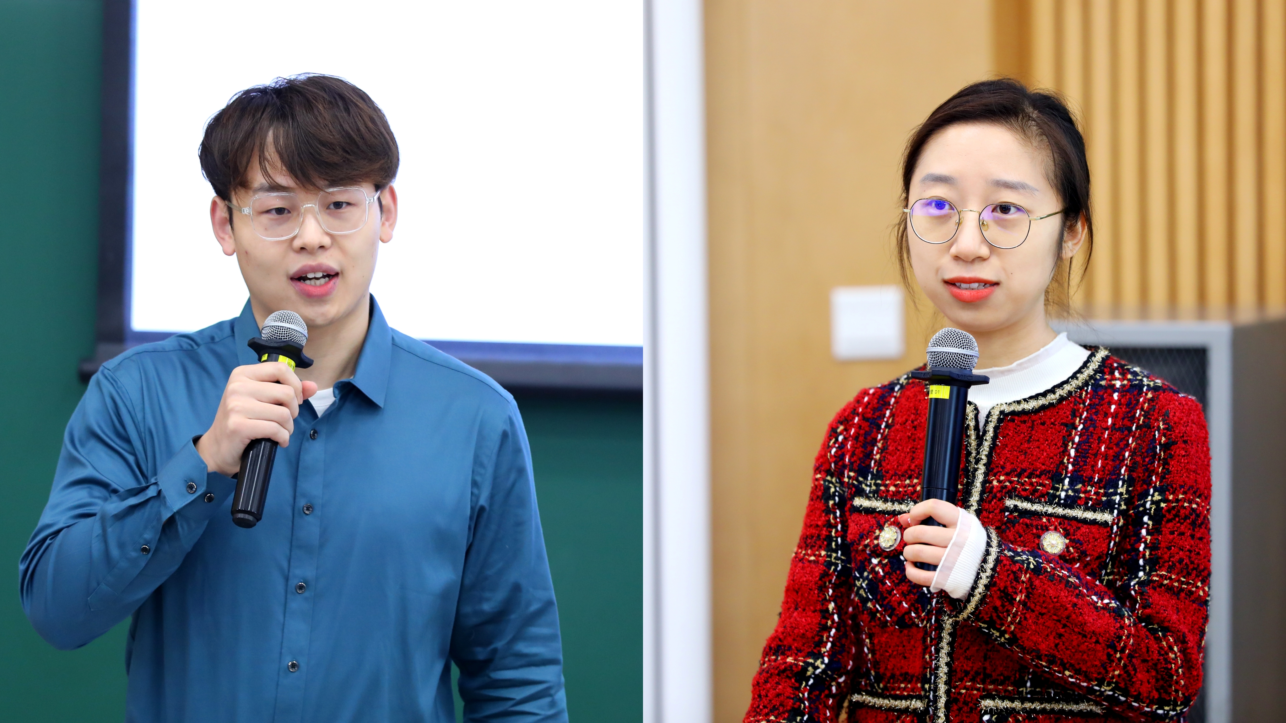 20221015-米兰milan官方网站学生领导力“唐仲英计划”第十二期开班仪式举行-曹文鹏(摄)-学员代表李晓凡(左)、刘若阳(右)先后分享成长经历.jpg